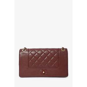 Pre-loved Chanel™ 2015/16 Burgundy Leather Mademoiselle Flap Bag